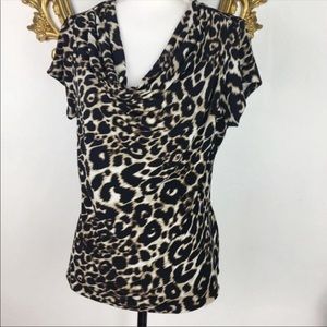 Calvin Klein leopard print blouse